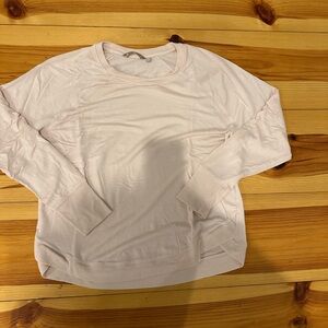 Athleta light pink super soft light weight crewneck sweatshirt size xl used